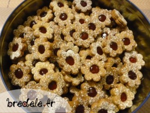 Sablés Linzer à la framboise
