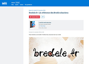 Atricle France Bleu "Bredele.fr : LA référence des bredle alsaciens"
