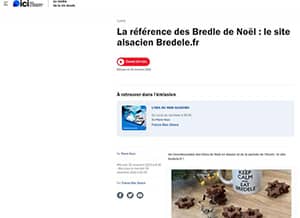 Article France Bleu "La référence des Bredle de Noël : le site alsacien Bredele.fr"