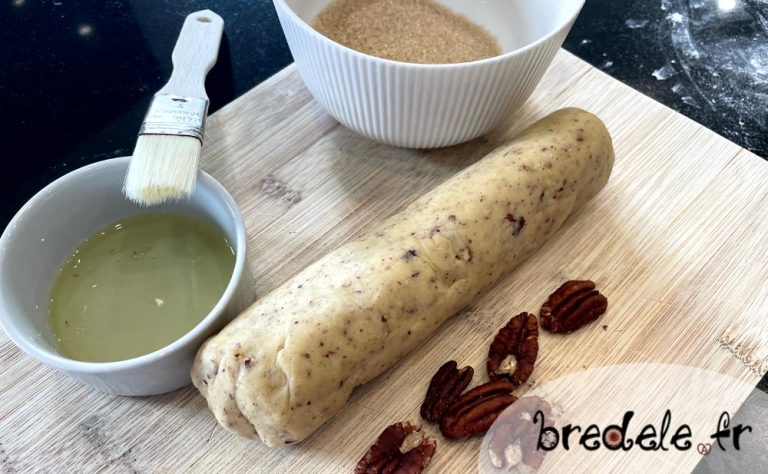 préparation Bredele aux noix de pécan et chocolat